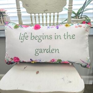 Floral Garden Accent Pillow